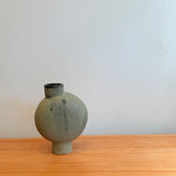 Pedestal "Pod" Vase - Small #01 - Pale Blue Wash