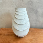 "White Robe" Vase - Twist Faceted - Large • May25 • TH0304