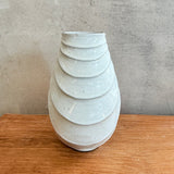 "White Robe" Vase - Twist Faceted - Large • May25 • TH0304