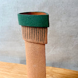 "Wing" Vase - Terracotta & Green - Medium