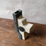 "Robot" Vase - Black & White - Small