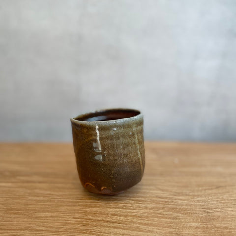 Teacup #06 - Wood Fired - Ash & Shino Glaze - July 2024