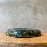 "Dimple" Platter in Green Speckle - Medium