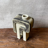 "Robot" Vase - Black & White - Medium