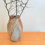 Wood Fired Vase - Twist Faceted - Medium • May25 • TH0105
