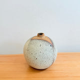 Orb Vase #03 - White Over Terracotta