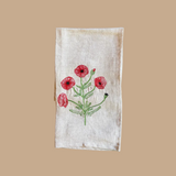 Linen Napkins - Embroidered - Australian Flora & Fauna