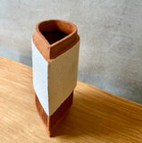 "Wing" Vase - Terracotta & White - Medium