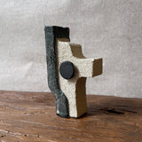 "Robot" Vase - Black & White - Small