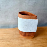 "Wing" Vase - Terracotta & White - Medium