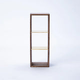 Sola Cube Display Case - Wood & Brass - 3 Cube