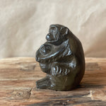 Japanese Vintage Bronze Monkey (with child)