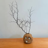 Orb Vase #01 - White Spot on Terracotta