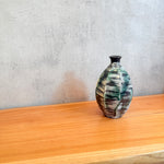 Green & White Tokkuri (Sake Pourer) - Faceted • May25 • TH0410