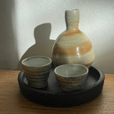 Sandy Lockwood - Sake Set with Pourer, 2 Cups & Tray