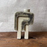 "Robot" Vase - Black & White - Medium