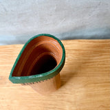 "Wing" Vase - Terracotta & Green - Medium
