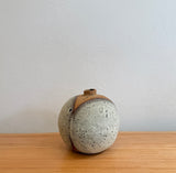 Orb Vase #03 - White Over Terracotta