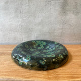 "Dimple" Platter in Green Speckle - Medium