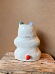 "Some White Bears" Vase - Small #02 (Blue & Green) • serious PLAY