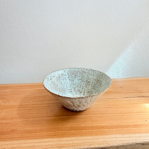 Breakfast Bowl #05 - Carved - Grey / Green