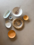 "Dimple" Platter in Mushroom Speckle - Large