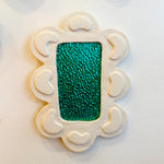 "Green Glass in White Frame" Wall Art - "Off The Table" • Nov24