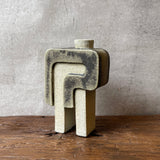 "Robot" Vase - Black & White - Medium