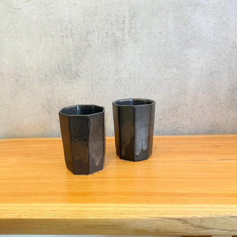 "Ash Kaki" Cups - Faceted • May25 • TH0801