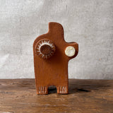 "Robot" Vase - Terracotta & White - Small