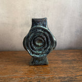 Vase - Medallion / Scroll - Green/Blue Wash - Small