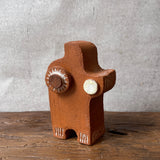 "Robot" Vase - Terracotta & White - Small