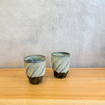 "Karatsu on Vidro" Cups - Twist Faceted - Large • May25 • TH0902