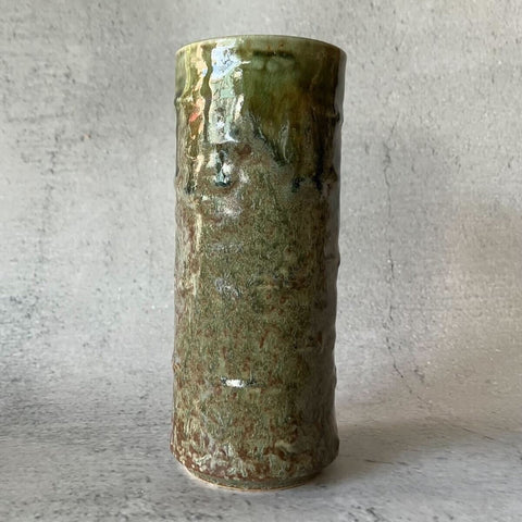 Japanese "Shirakaba" Oribe Vase