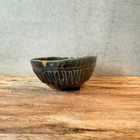 Small Carved Bowl #04 - July 2024 with Kintsugi