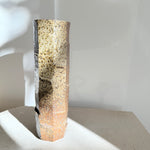 Cylinder Vase - Ash Glazed - Facetted - Tall • May25 • TH0203
