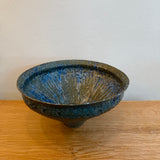 Deep Bowl - Dappled Green / Blue