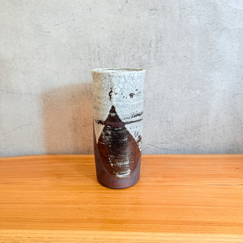 Cylinder Vase - White Crackle • May25 • TH0202