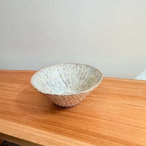 Breakfast Bowl #04 - Carved - White Wash