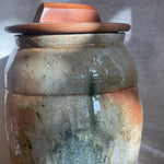 Storage Jar (Lidded) #02 - Wood Fired - Ash & Shino Glaze - July 2024