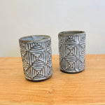 "Straw White" Cups - Carved • May25 • TH1103