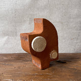 "Robot" Vase - Terracotta & White - Small