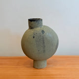 Pedestal "Pod" Vase - Small #01 - Pale Blue Wash