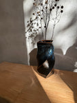 Cylinder Vase - Twist Faceted - Karatsu & Tenmoku • May25 • TH0205