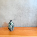 Green & White Tokkuri (Sake Pourer) - Faceted • May25 • TH0410