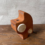 "Robot" Vase - Terracotta & White - Small