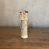 "Corn" Vase #04 - Mauve - Small