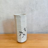Cylinder Vase - Faceted - "Dragonfly" • May25 • TH0208
