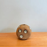 Orb Vase #01 - White Spot on Terracotta