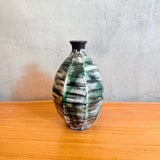 Green & White Tokkuri (Sake Pourer) - Faceted • May25 • TH0410